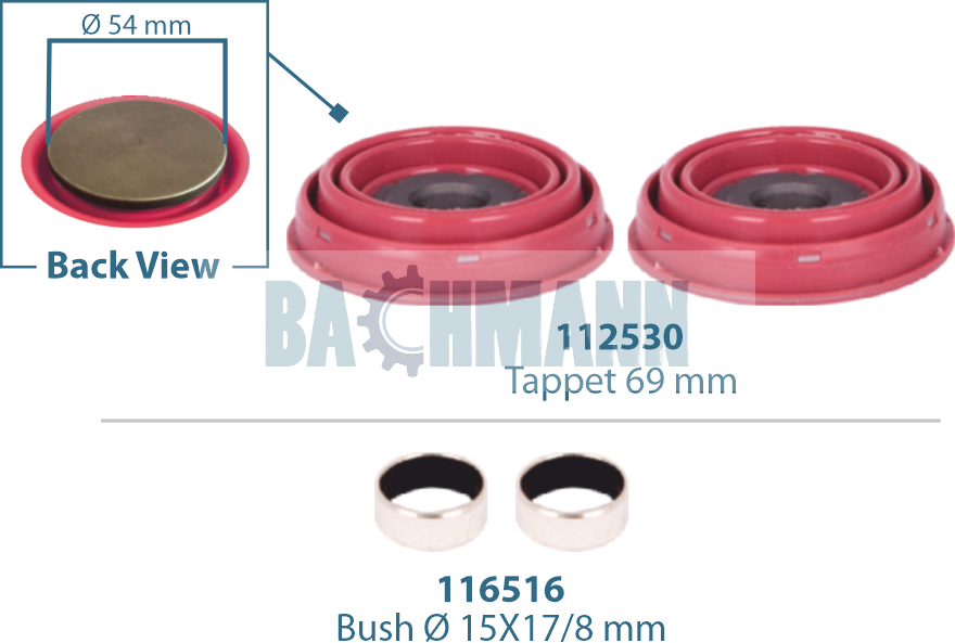 Caliper Tappet Kit 69 mm