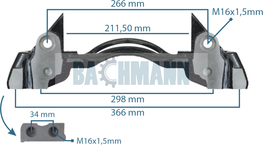 Caliper Carrier 19.5" Left&Right