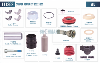 [111362] Kaliper Komple Tamir Takımı