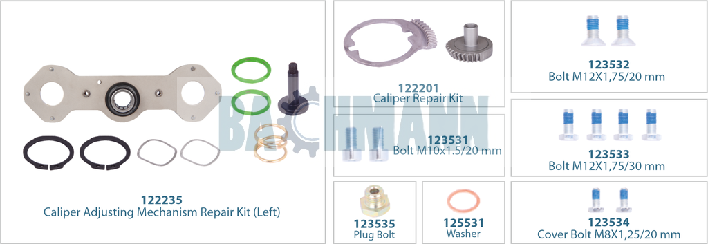 Caliper Mechanism Repair Kit (Left) 