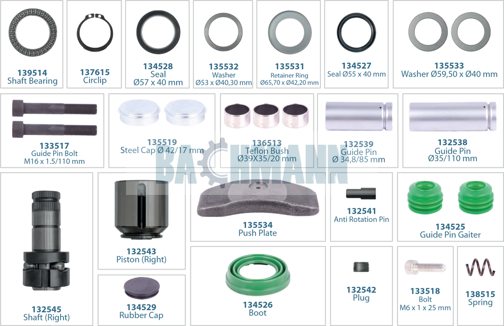 Caliper Complete Repair Kit