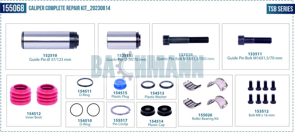 Caliper Complete Repair Kit